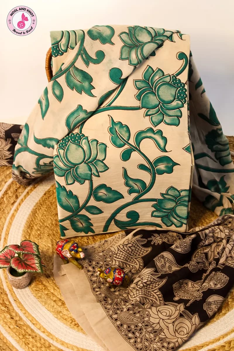 Pure Kalamkari Cotton Set - KC2P - 7