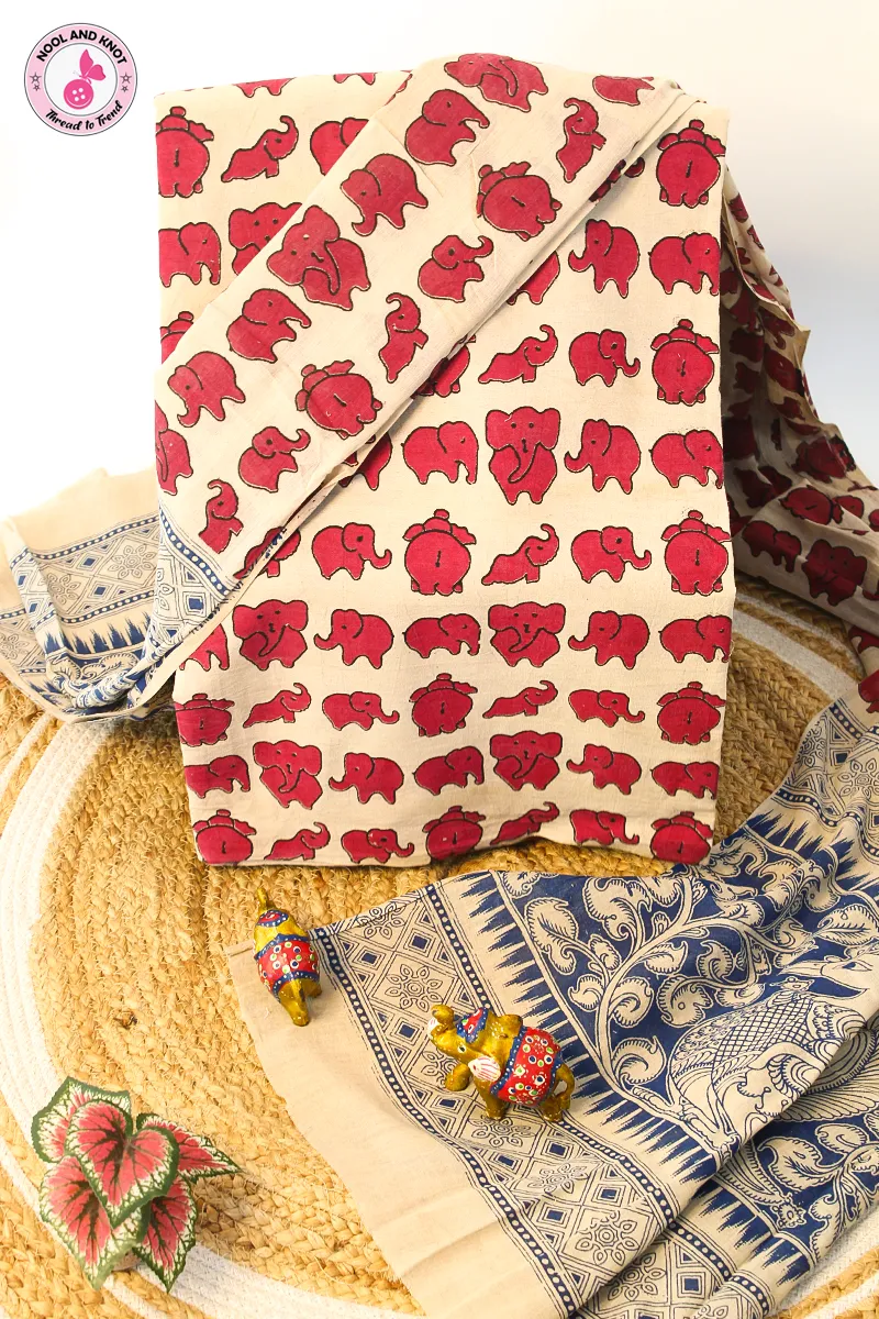 Pure Kalamkari Cotton Set - KC2P - 3