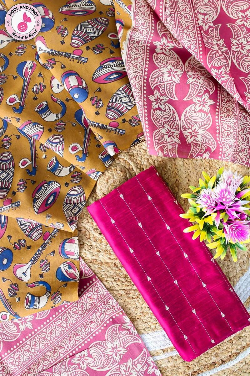 Raw Silk Top with Cotton Dupatta - RSCO - 4