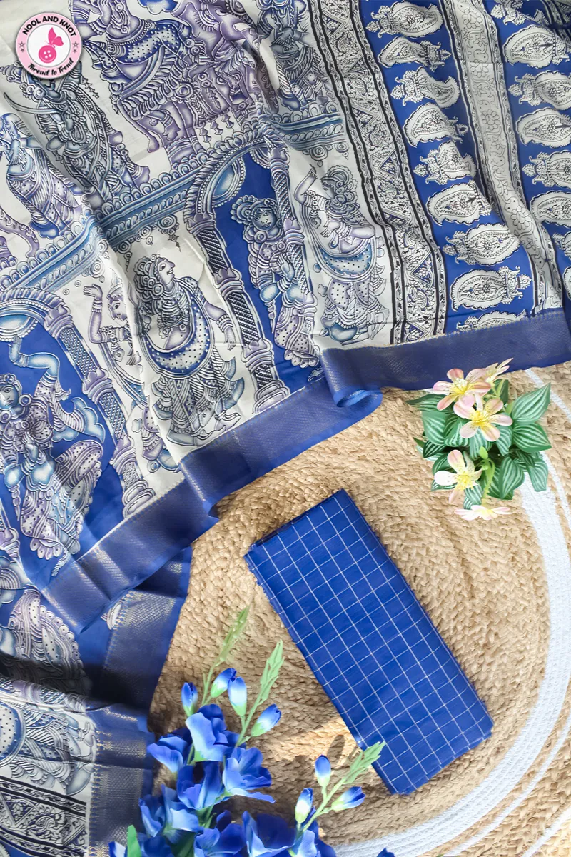 Raw silk Top with Nizam Border Chenuri Silk Dupata - RSC - 39