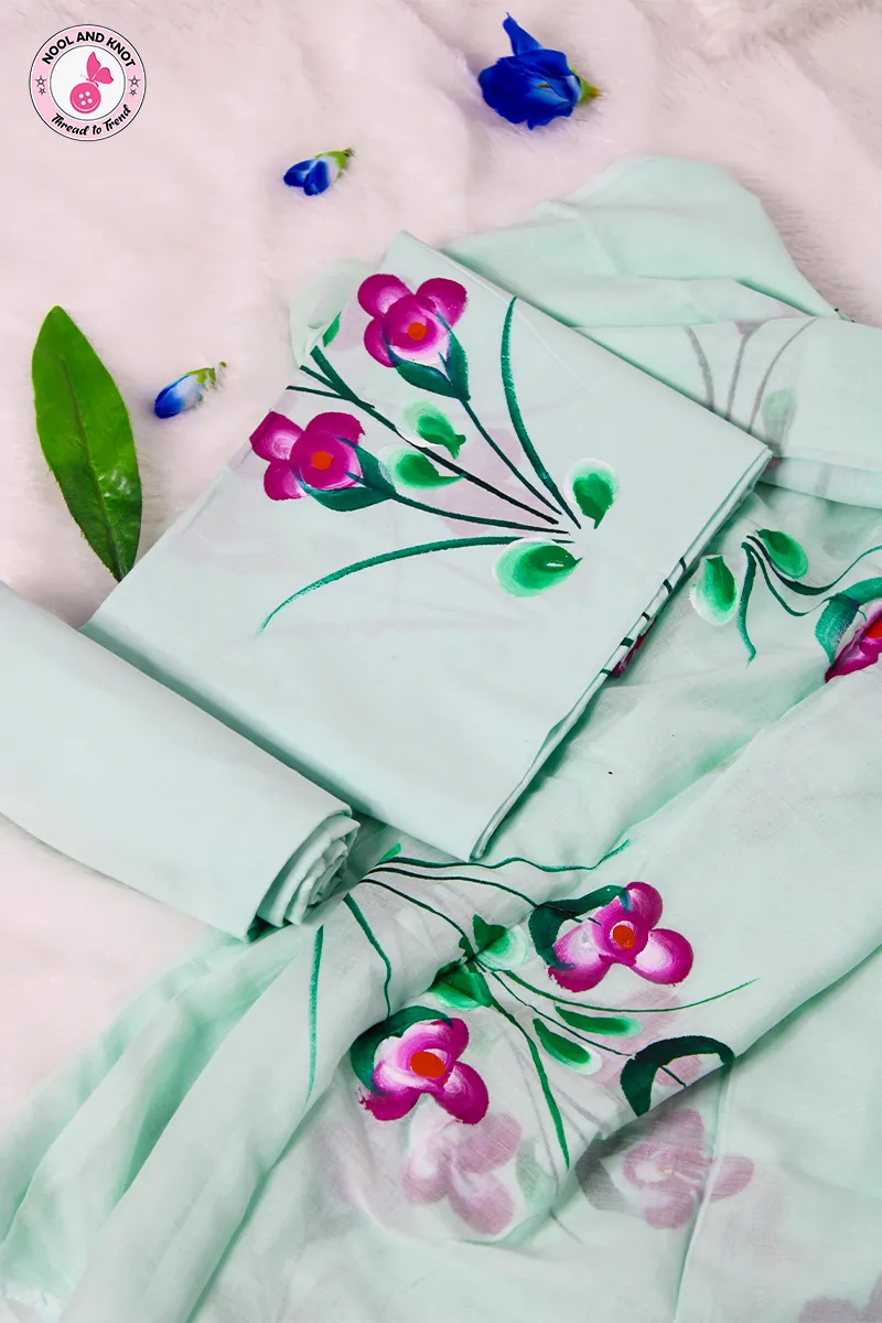 Hand Painted Cotton Salwar HPCS - 1