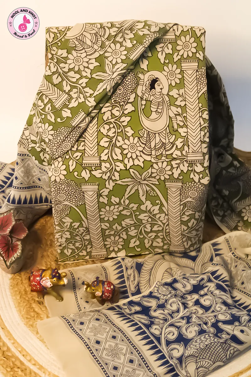 Pure Kalamkari Cotton Set - KC2P - 10