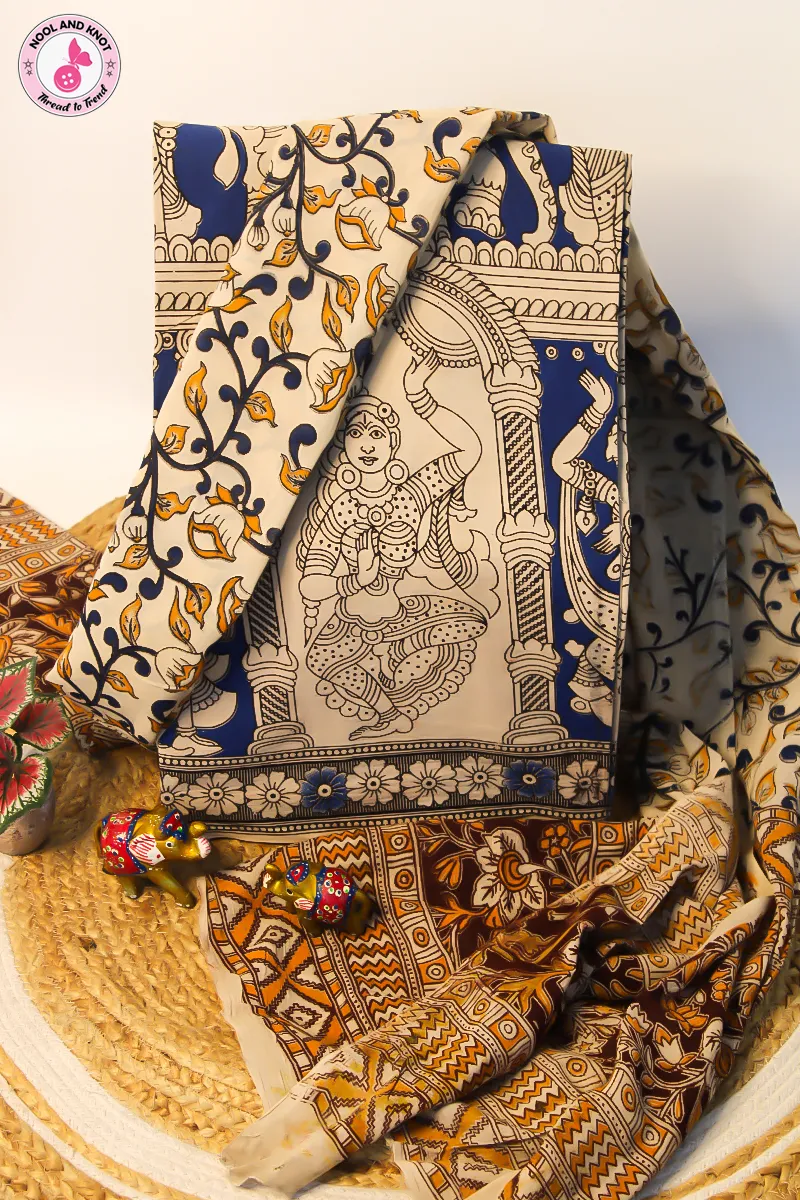 Pure Kalamkari Cotton Set - KC2P - 11