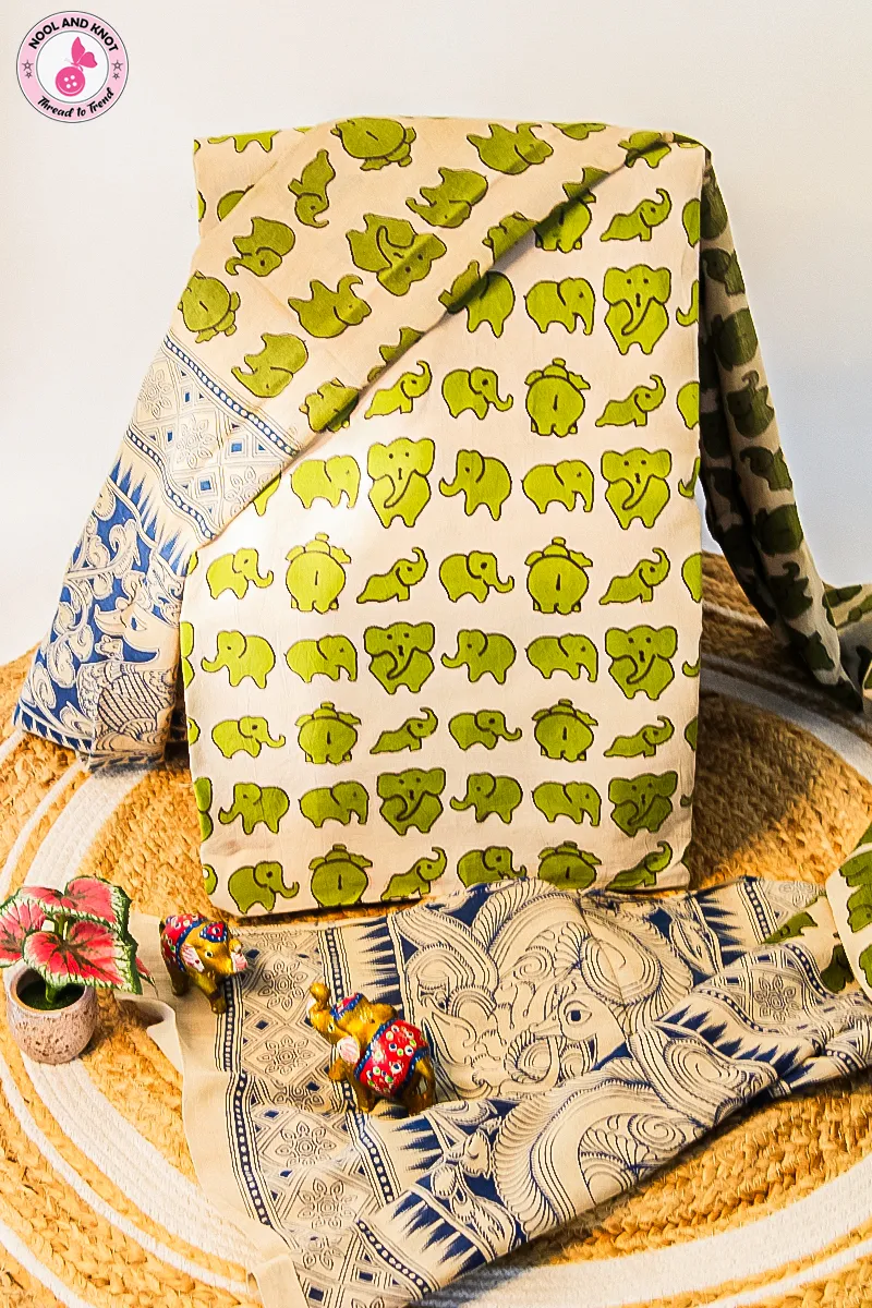 Pure Kalamkari Cotton Set - KC2P - 16